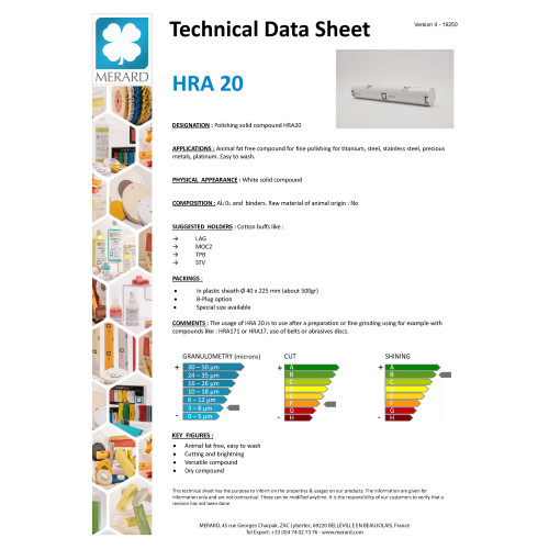 HRLINE HRA 20 Біла тверда сполука без тваринного жиру